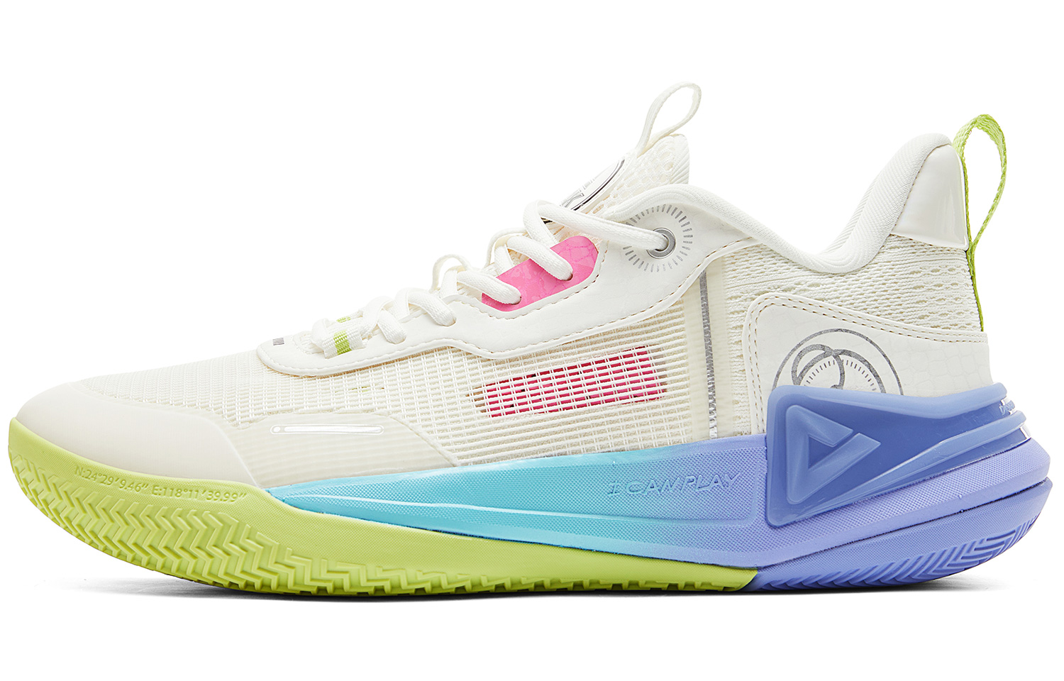 PEAK Rogue 2.0 Basketball Shoes Men’s Low Top White Green Purple