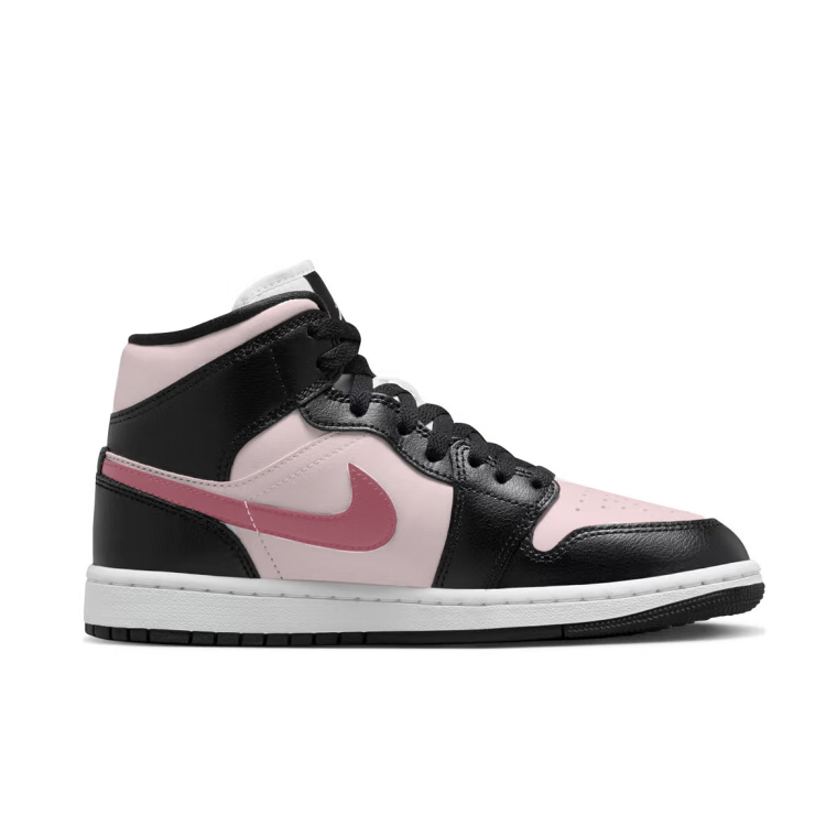 Jordan Air Jordan 1 Wear resistant And Lightweight Mid top Vintage Basketball Shoes Women’s Black