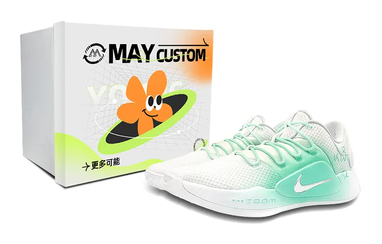 Nike Hyperdunk 10 Cushioning Slip Resistant Abrasion Resistant Low top Basketball Shoes Men's White Green