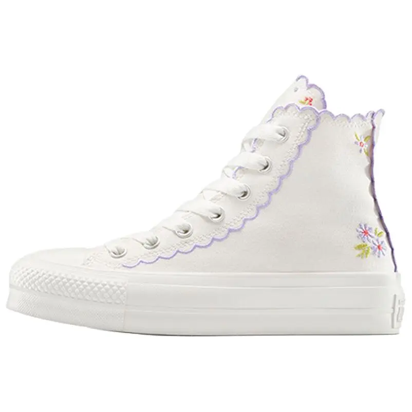 Chuck Taylor All Star Wmns Converse Lift Platform High 'Scalloped Edges Embroidered Flowers' Women's