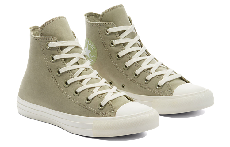 Женские кеды Converse All Star (зелено-коричневые) — фото 3