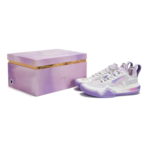 PEAK Andrew Wiggins AW1 Basketball Shoes Men's Low Top Rainbow Rhythm Purple