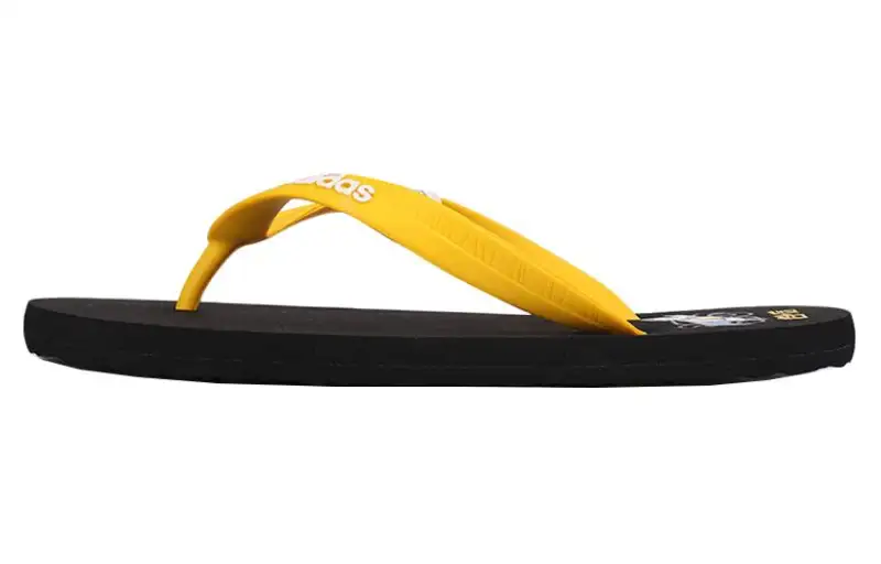 Adidas Eezay Flip Flop Black Yellow Unisex Slippers 'Black Yellow'