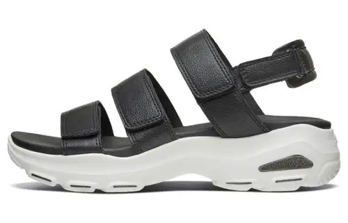 Skechers D'LITES Beach Sandals Women's Black/White