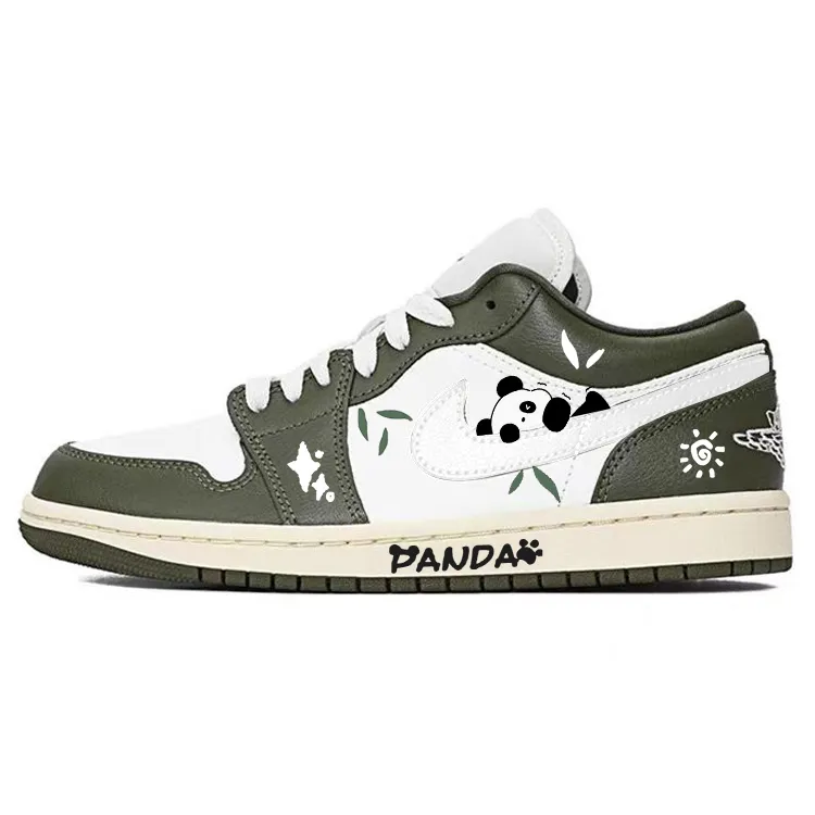 Jordan Air Jordan 1 Vintage Basketball Shoes Unisex Low Top White/Green
