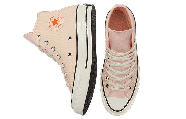Женские кеды Converse Chuck Taylor All Star 1970s (светло-розовый) — 浅粉/橘 — фото 5