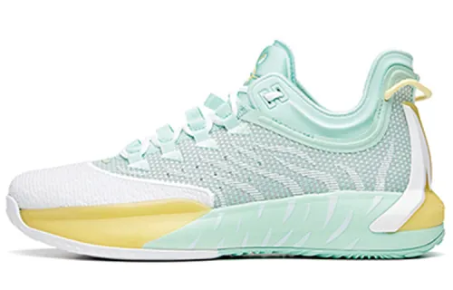 Anta GH1 Low Hayward NBA Home wear-resistant and breathable low-top basketball shoes men's white green yellow