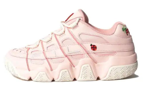 FILA Ladybird Low top Vintage Basketball Shoes Women's Pink White