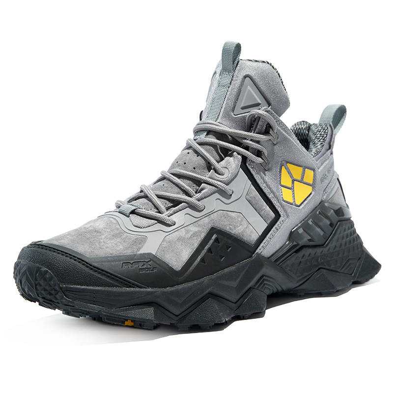 RAX Waterproof Cushioning Slip Resistant Abrasion Resistant Low top Mountaineering Shoes Men’s Gray