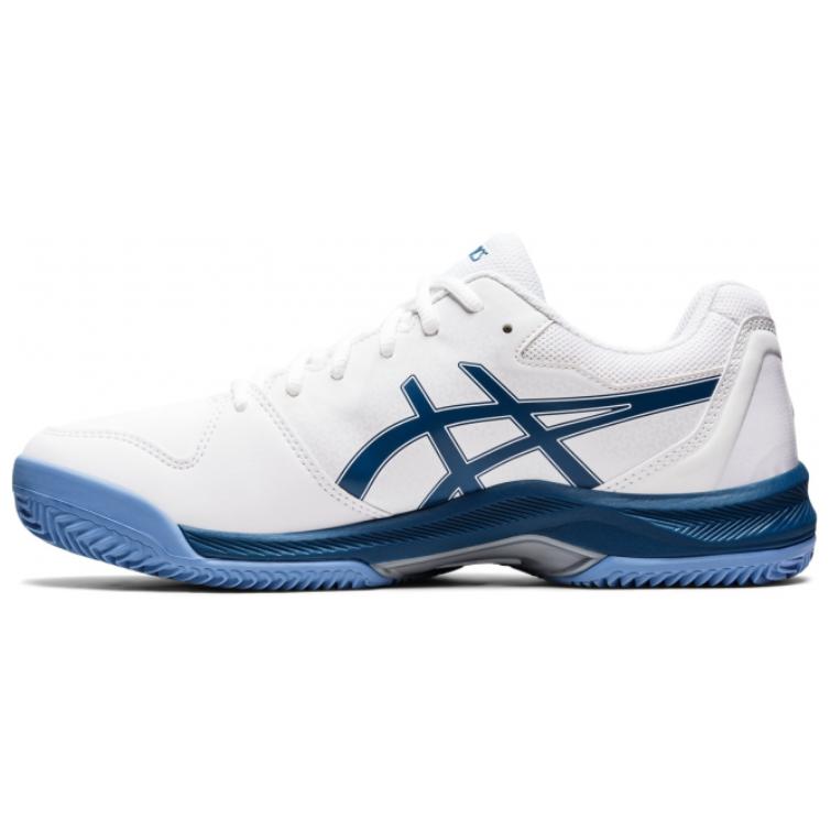 Asics Gel Dedicate 7 Clay Low top Tennis Shoes Men's White Blue