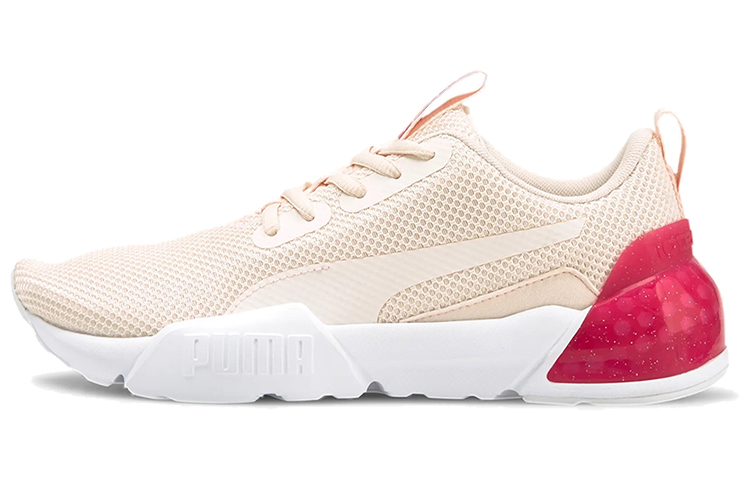 PUMA Cell Vorto Gleam Cushioning Abrasion Resistant Lightweight Low top Training Shoes Women's Khaki Red White