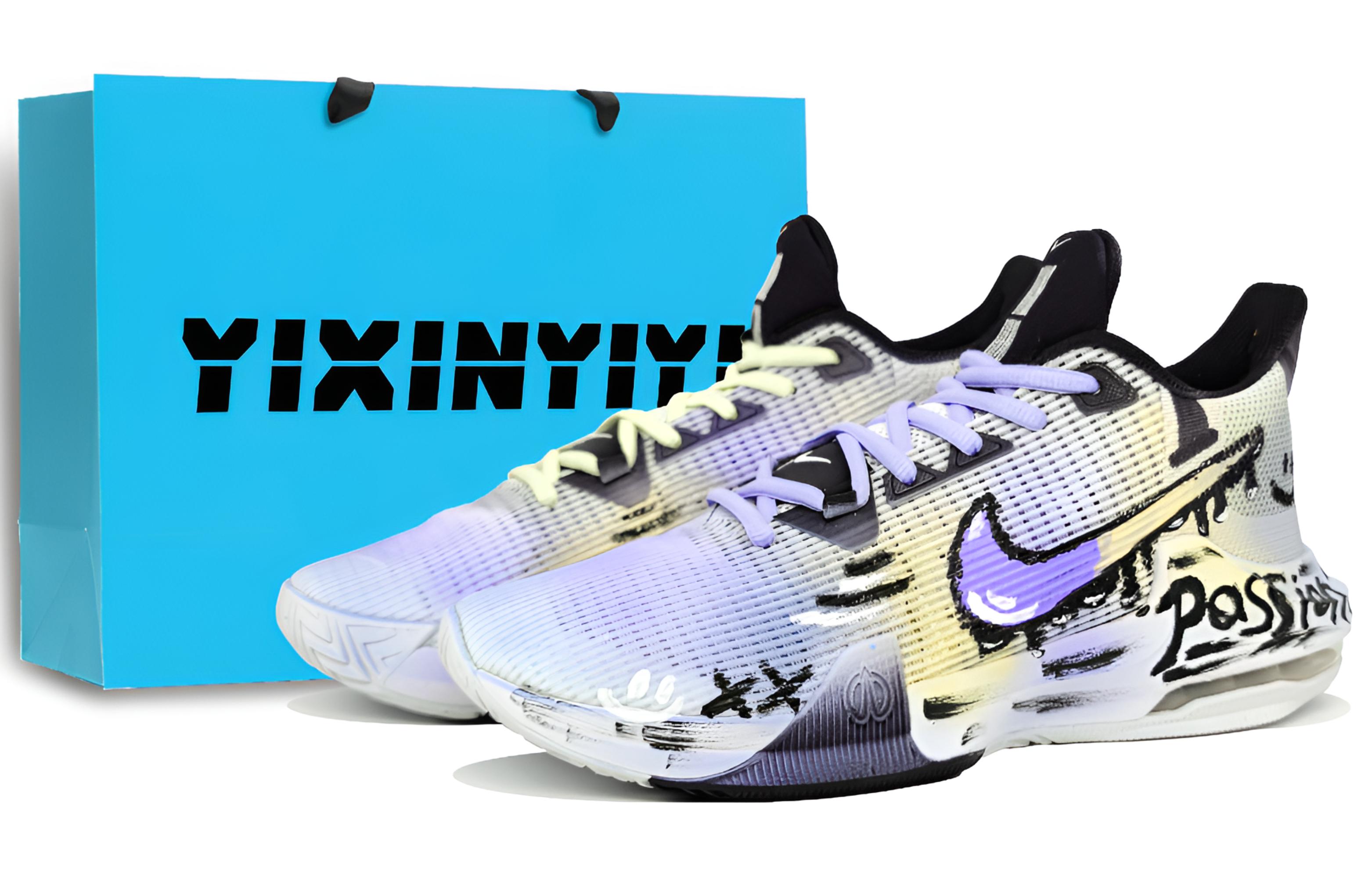 Nike Air Max Impact 3 Slip Resistant Abrasion Resistant Low top Basketball Shoes Men’s Purple Yellow