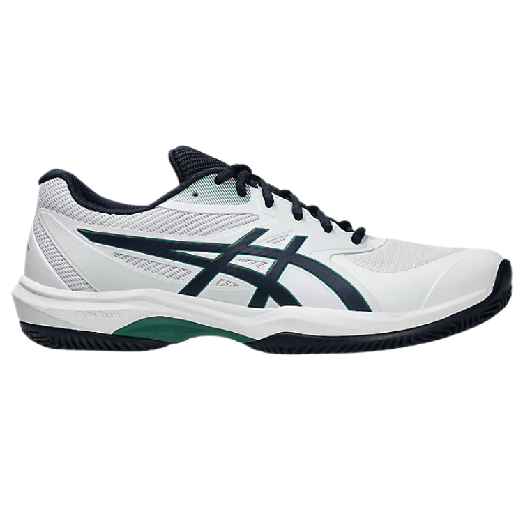 Asics GAME FF Synthetic Leather Cushioning Lightweight Low top Tennis Shoes Men’s White Blue
