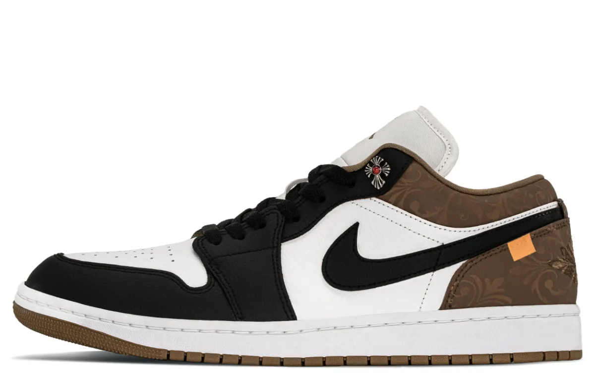 Jordan Air Jordan 1 Baroque, Mocha Merlot, Lucky Totem Abrasion Resistant Abrasion Resistant Low top
