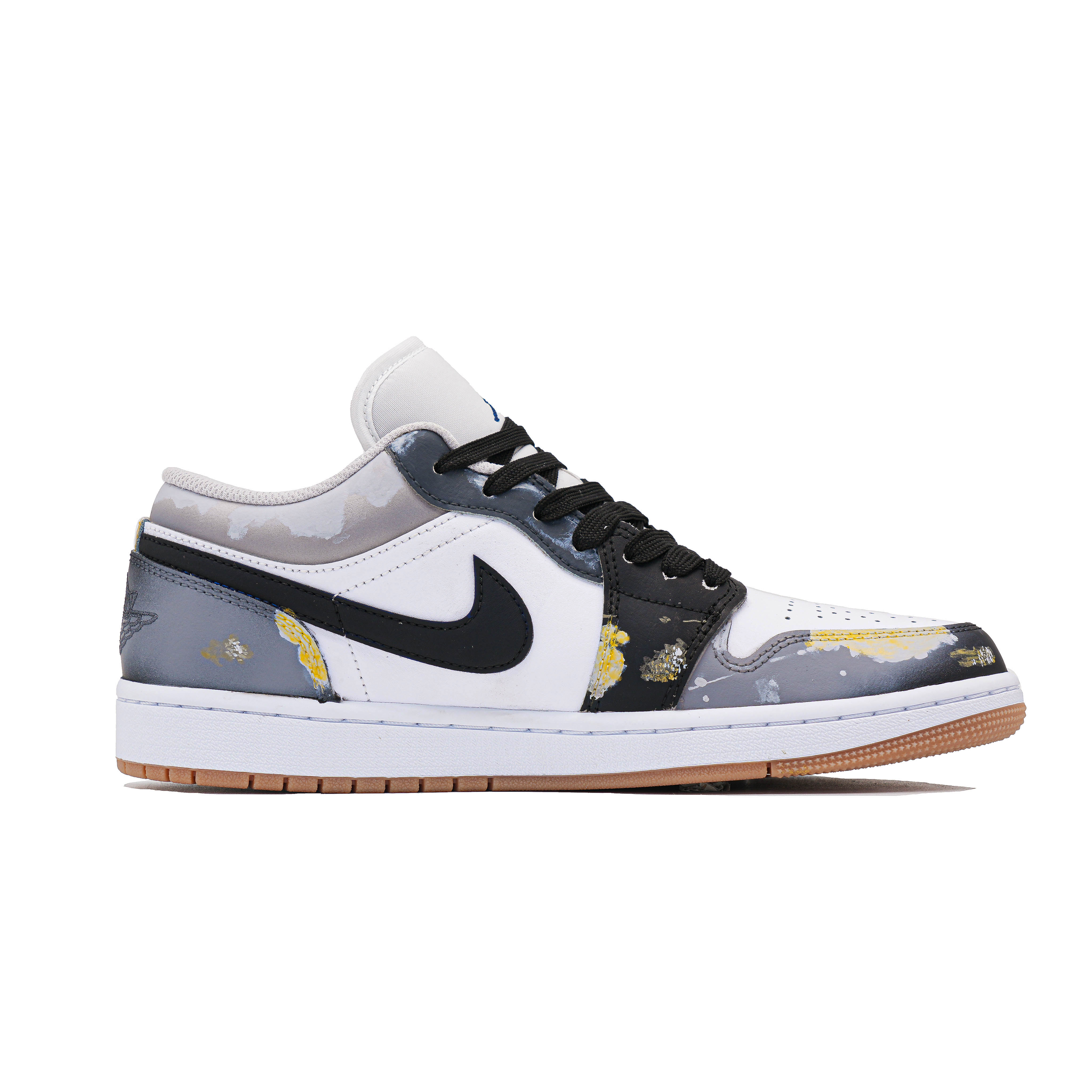 Jordan Air Jordan 1 Lucifer Abrasion Resistant Abrasion Resistant Low top Vintage Basketball Shoes Men’s Black Gold