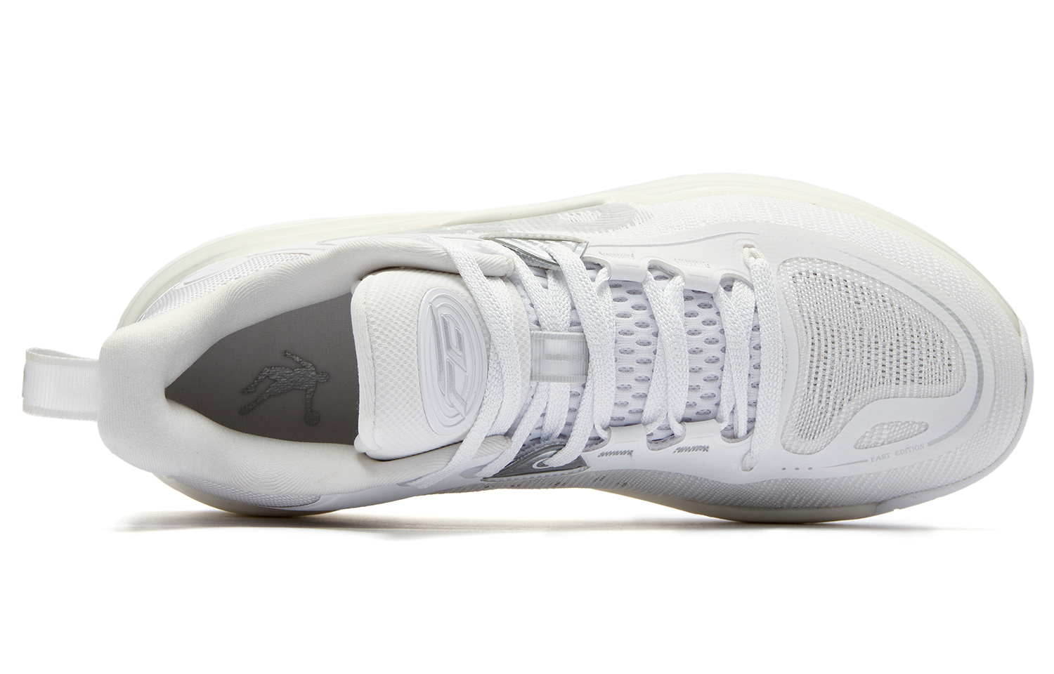 QIAODAN FE1.0 Morning Slip Resistant, Abrasion Resistant, Lightweight, Rebound Low top Basketball Shoes Men’s White