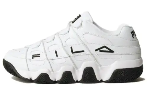 FILA Low top Vintage Basketball Shoes Unisex White Black