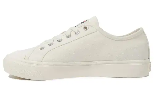 FILA Classic Kicks Abrasion Resistant Abrasion Resistant Low top Canvas Shoes Unisex Beige Black Korean Style