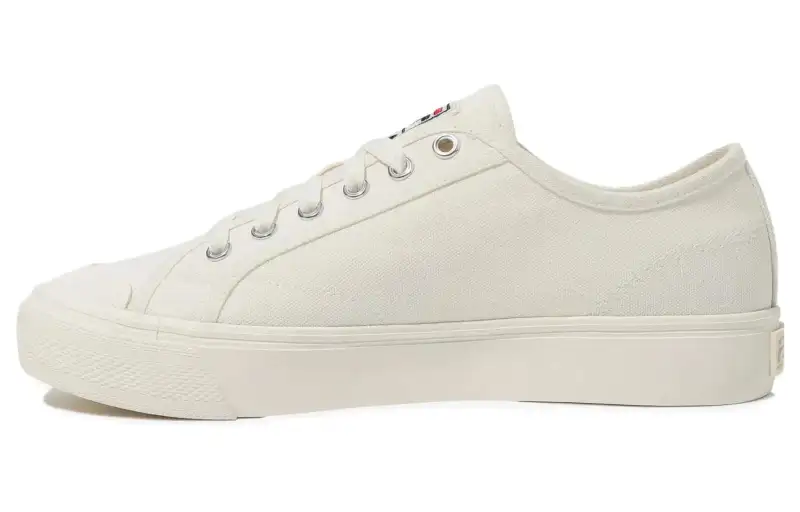 FILA Classic Kicks Abrasion Resistant Abrasion Resistant Low top Canvas Shoes Unisex Beige Black Korean Style