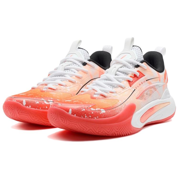 XTEP Wear resistant And Lightweight Low top Rotation Systems Basketball Shoes Men’s Red White