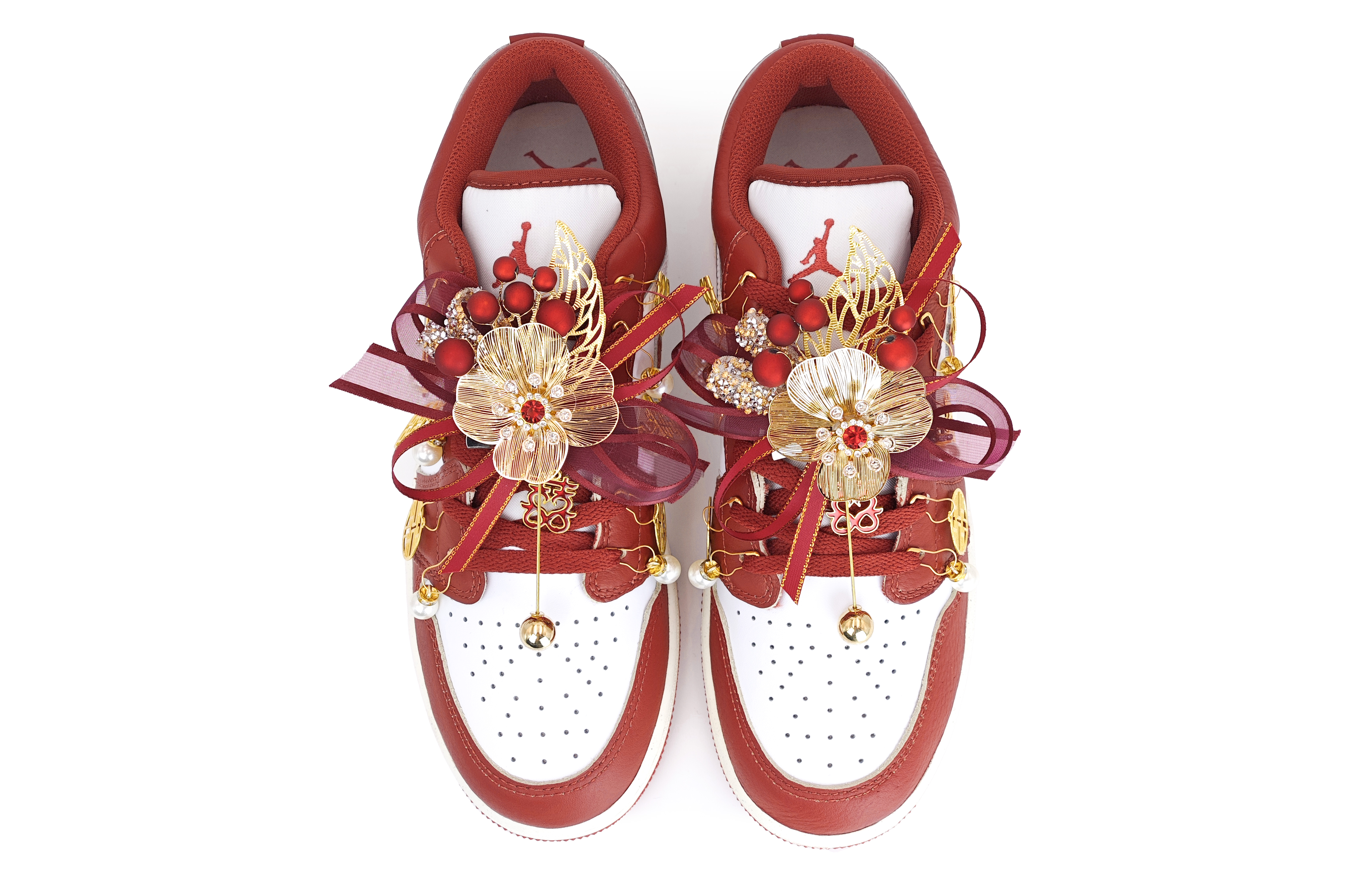 Jordan Air Jordan 1 Wedding Shoes Cushioning Abrasion Resistant Cushioning, Wear Resistant Low top