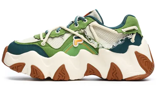 FILA FUSION Fashion Daddy Shoes 'Green White' Women's