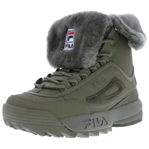 FILA Disruptor Thermal Abrasion Resistant Ankle Length Snow Boots Women's Green