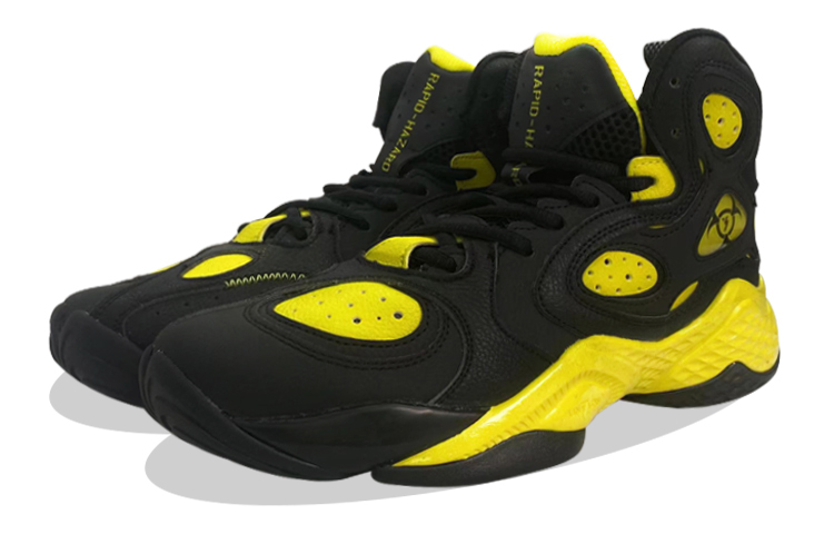 361° Cushioning High top Performance Basketball Shoes Men’s Black Yellow