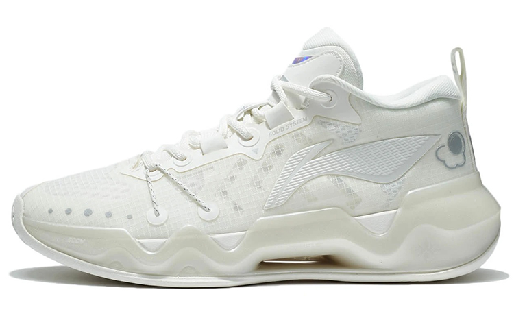 Li Ning Liren 2 Low Game Ready Abrasion Resistant Breathable Low top Basketball Shoes Men’s Mist White
