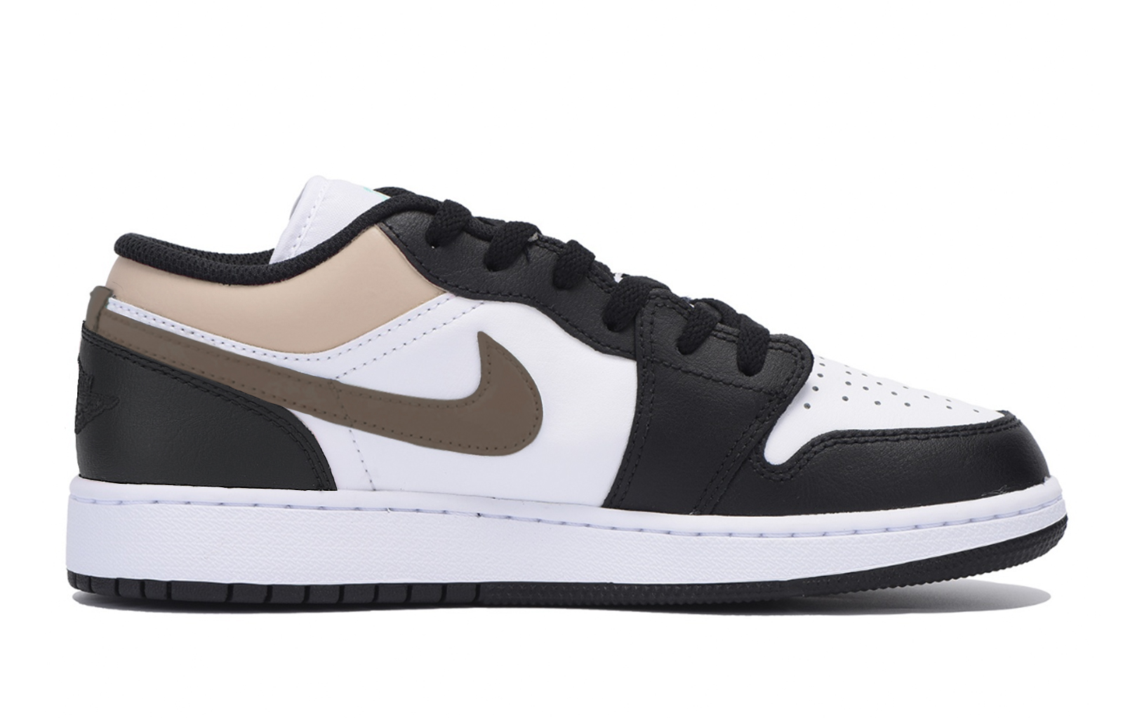 Jordan Air Jordan 1 Abrasion Resistant Slip Resistant Low top Vintage Basketball Shoes Men’s Black White Brown