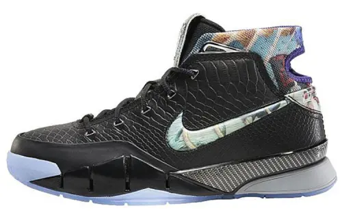 Nike Zoom Kobe 1 Prelude (81 Points) Kobe 1 Master's Road Leather OG Style Simple and Comfortable Shock Absorbing and Anti-Slip Mid-top Retro Basketball Shoes Men's Black