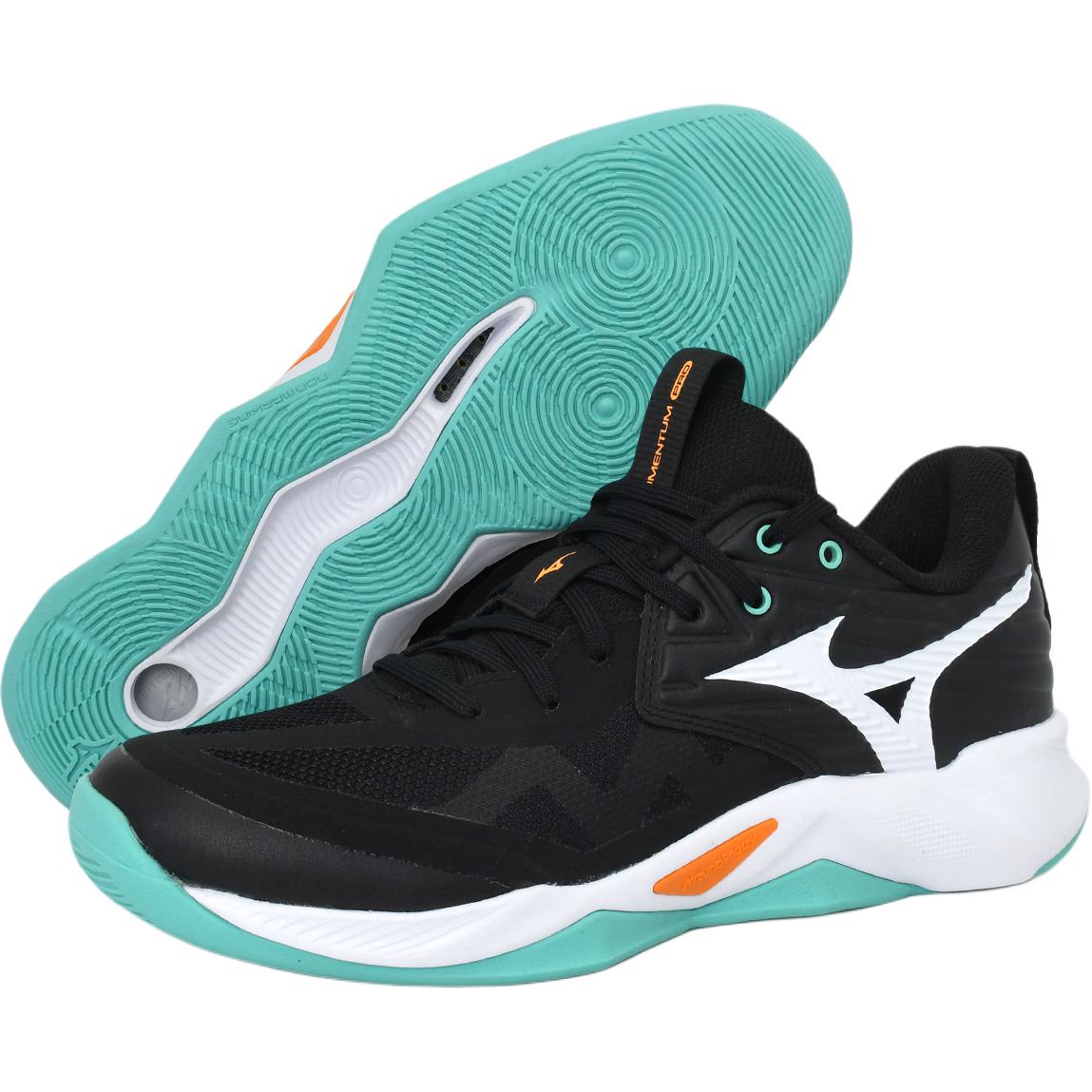 Mizuno WAVE MOMENTUM PRO Slip Resistant Abrasion Resistant Low top Training Shoes Unisex Black