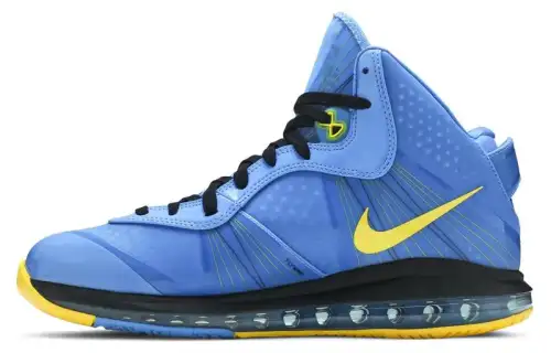 Nike Lebron 8 V/2 Entourage mid-top vintage basketball shoes men's blue