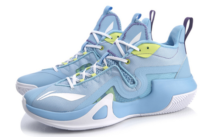 Li Ning Storm BadFive Basketball Shoes Men’s Mid Top Aurora Blue