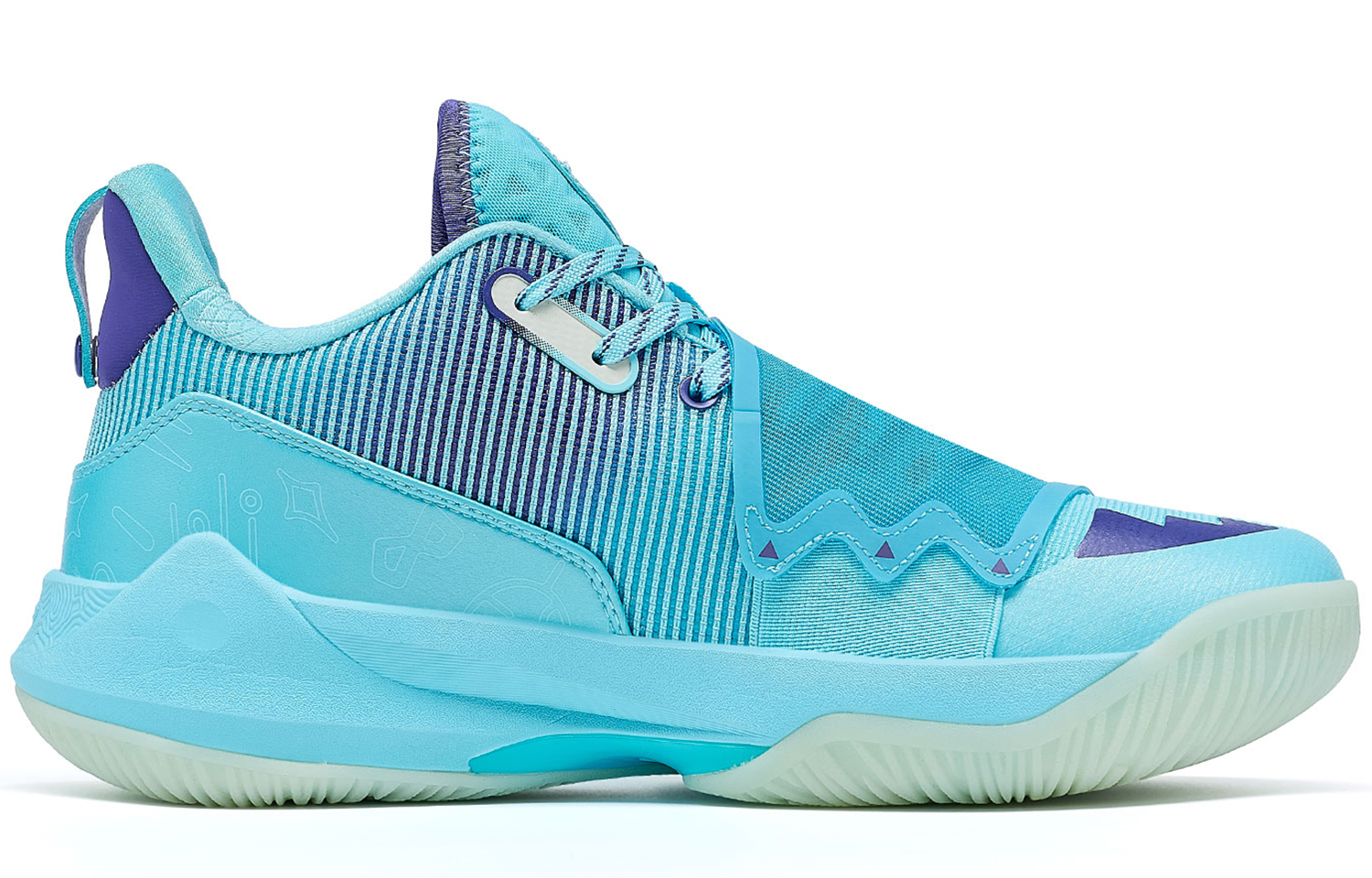 PEAK Magic Horse 1.0 Abrasion Resistant Slip Resistant Low top Performance Basketball Shoes Men’s Ice Blue