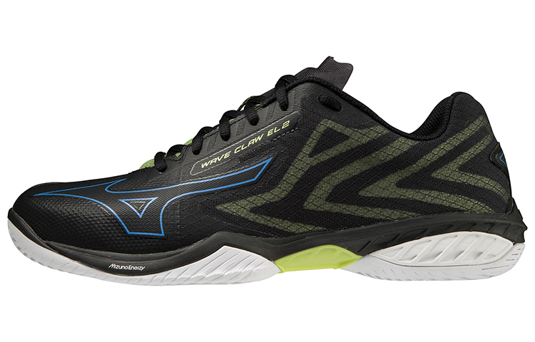 Mizuno Wave Claw Badminton Shoes Unisex Low Top Black/Blue/Yellow