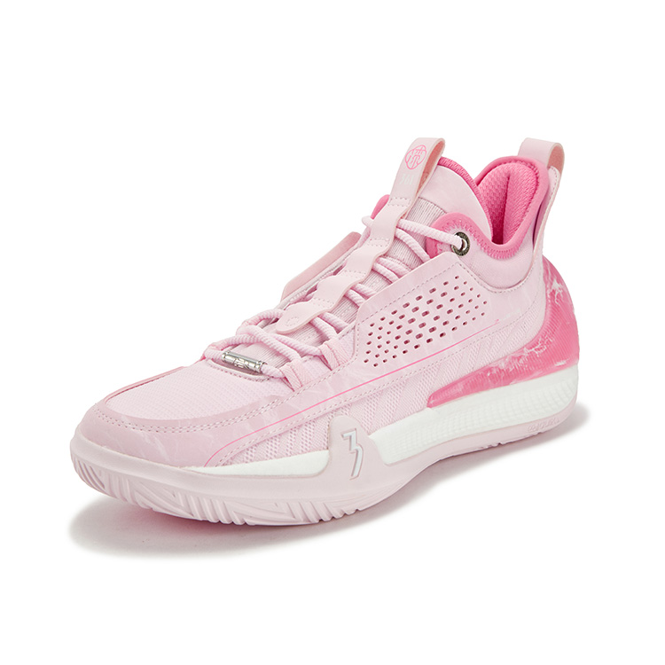 361° Zen 7 Cushioning Coverage Abrasion Resistant Slip Resistant Low top Basketball Shoes Men’s Pure White Pink