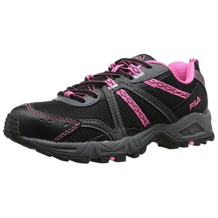 FILA Ascent 12 Mesh Low top Chunky Sneakers Women's Black Gray Pink Korean Style