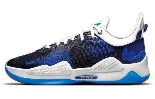 PlayStation x Nike PG 5 EP Pickled Pepper 5 Paul George Fashionable and comfortable Shock-absorbing, non-slip, wear-resistant and wrapped support Low-top practical basketball shoes Men and women alike Blue and white Domestic version