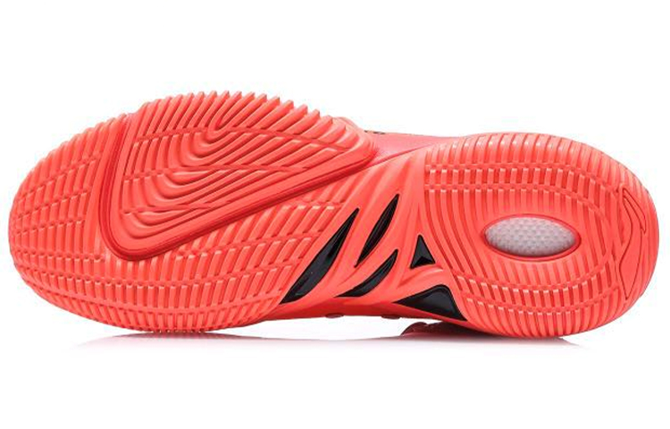 Li Ning Badfive 1 Trendy Slip Resistant Abrasion Resistant High top Basketball Shoes Men’s Neon Fruit Red