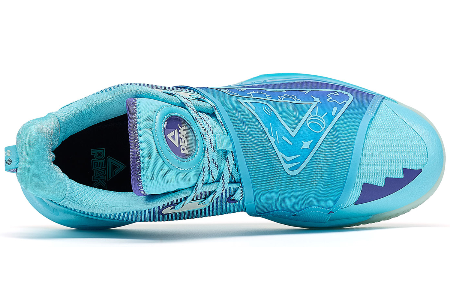 PEAK Magic Horse 1.0 Abrasion Resistant Slip Resistant Low top Performance Basketball Shoes Men’s Ice Blue