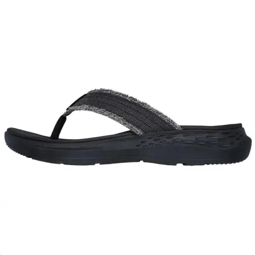 Skechers Relaxed Fit Abrasion Resistant Flip Flops Men's Black