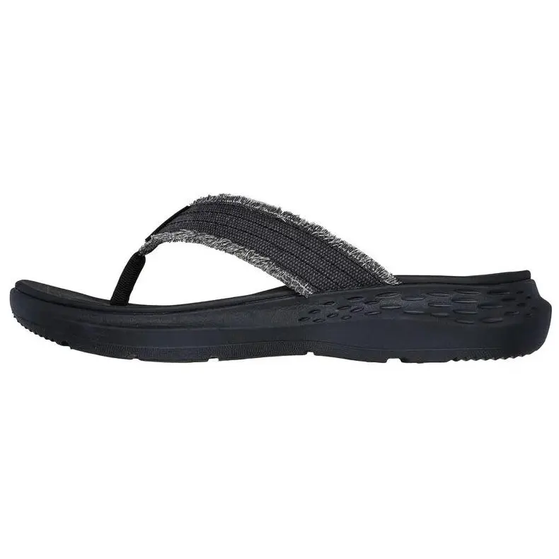 Skechers Relaxed Fit Abrasion Resistant Flip Flops Men's Black