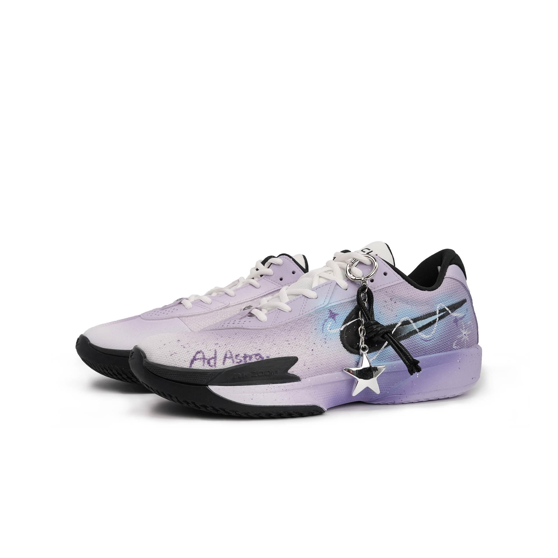 Nike Air Zoom G.T. Cut Academy Starry Journey Slip Resistant Abrasion Resistant Low top Basketball Shoes Unisex Purple