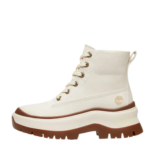 Timberland Roxie Lane Canvas Ankle Boots Women's Beige