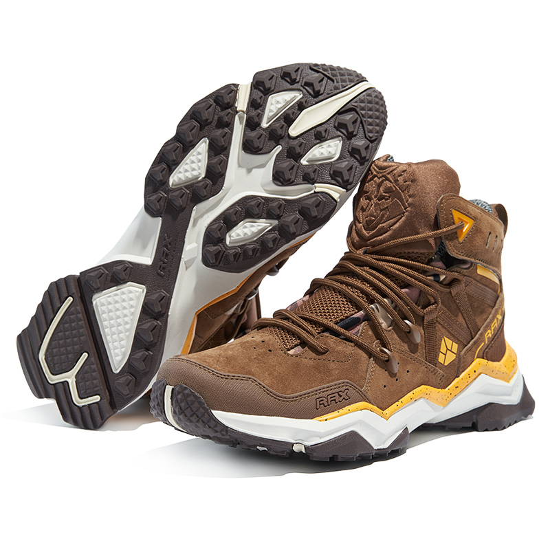 RAX Waterproof High top Mountaineering & Hiking Shoes Men’s Brown