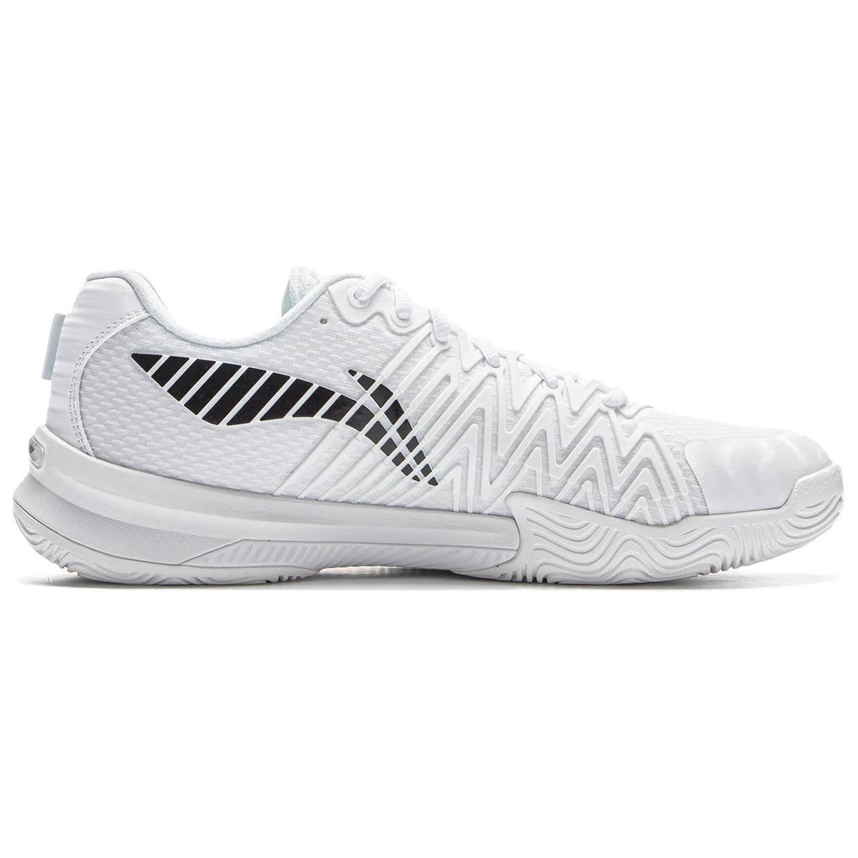 Li Ning Slip Resistant Abrasion Resistant Low top Tennis Shoes Unisex White Black