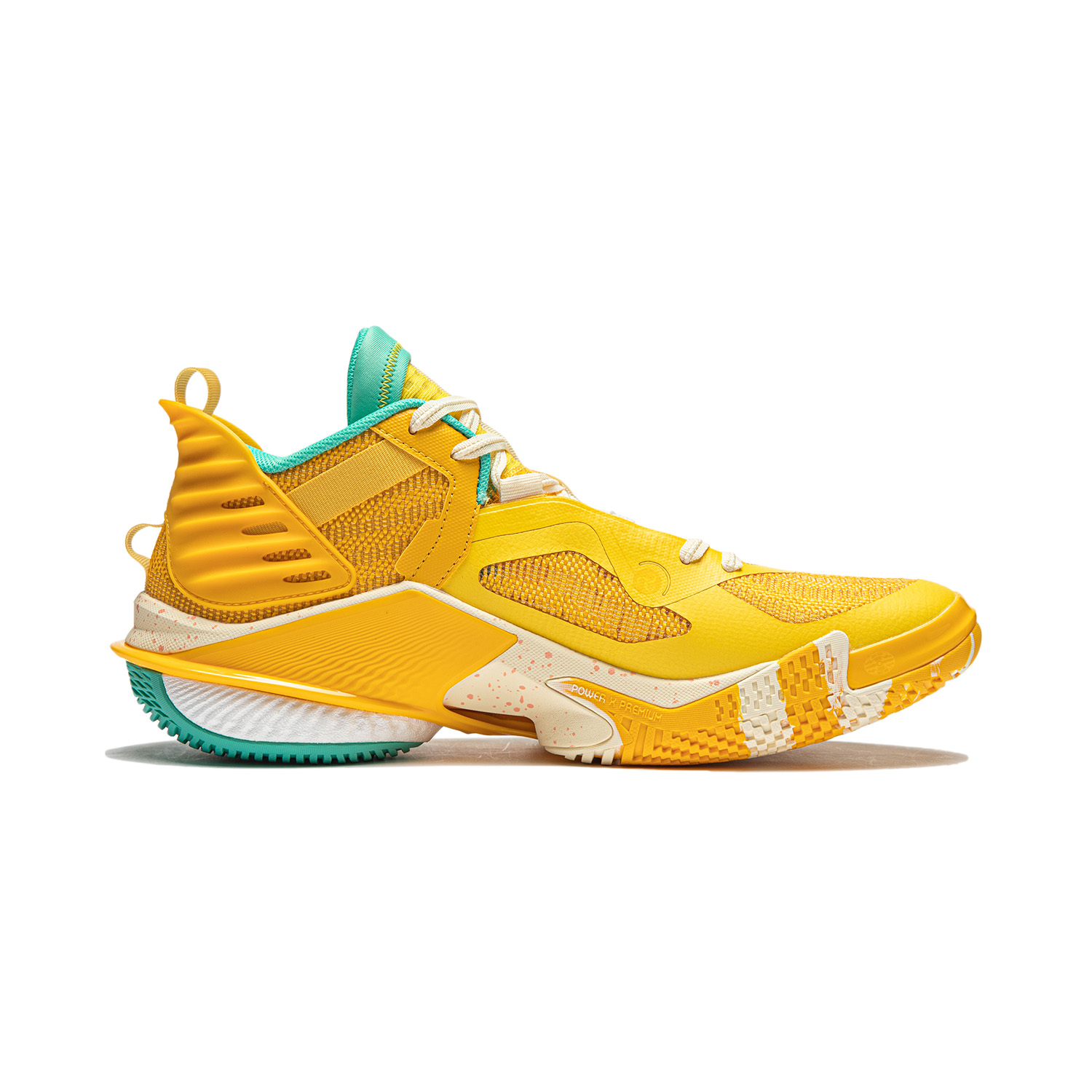 Li Ning Power 10 Basketball Shoes Men’s Mid Top Yellow
