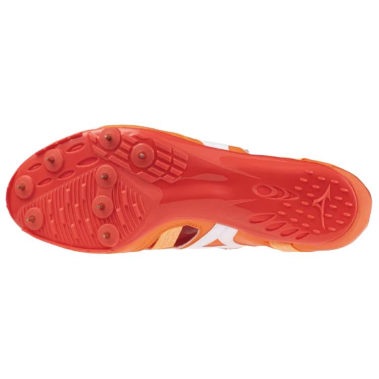 Mizuno Cushioning Abrasion Resistant Functionality Orange Track And Field Shoes Unisex Low top