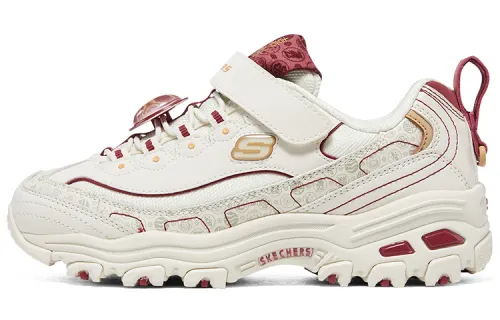 Skechers Girls Mesh Low top Chunky Sneakers Women's White Red
